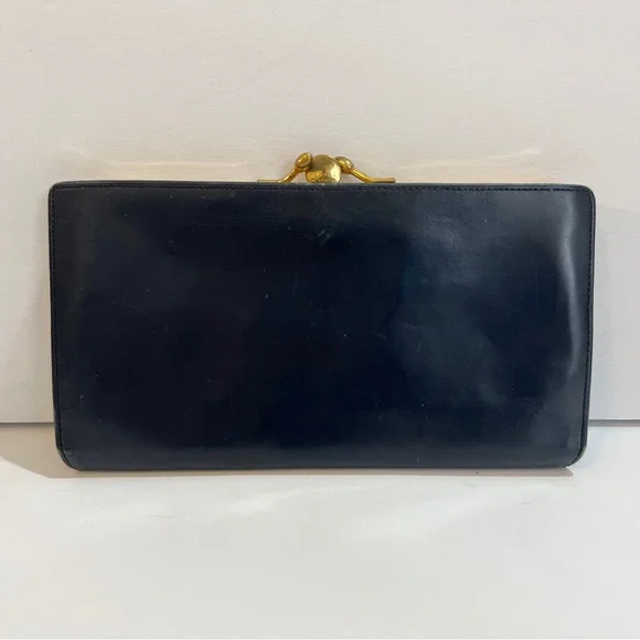 Vintage Mark Cross Navy Clutch Wallet - Picture 1 of 14